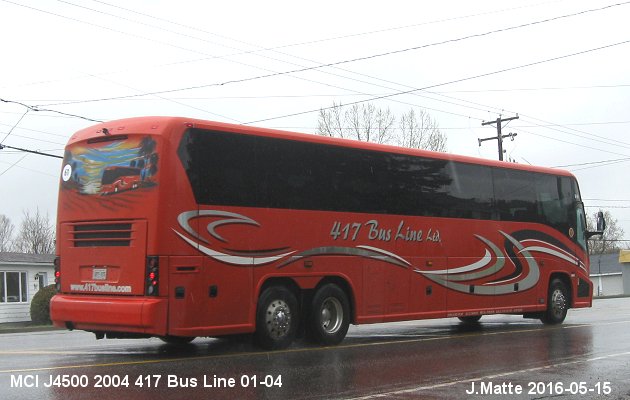 BUS/AUTOBUS: MCI J4500 2004 417 Bus Line