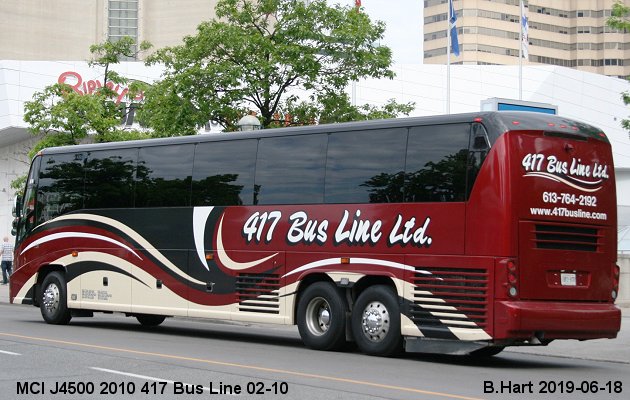BUS/AUTOBUS: MCI J4500 2010 417 Bus Line