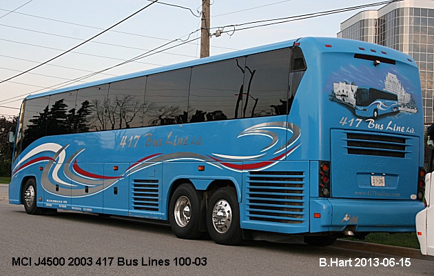 BUS/AUTOBUS: MCI J4500 2003 417 Bus Line
