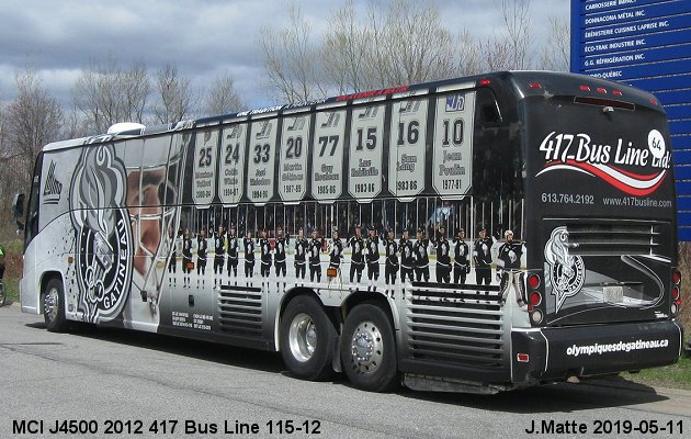 BUS/AUTOBUS: MCI J4500 2012 417 Bus Line