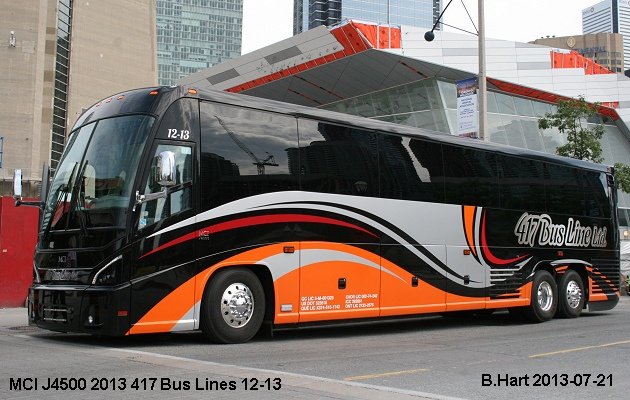 BUS/AUTOBUS: MCI J4500 2013 417 Bus Line