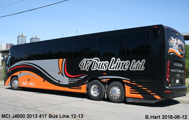 BUS/AUTOBUS: MCI J4500 2013 417 Bus Line