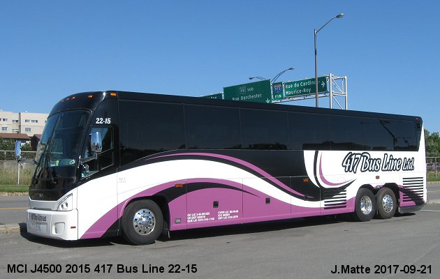 BUS/AUTOBUS: MCI J4500 2015 417 Bus  Line