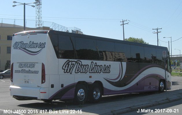 BUS/AUTOBUS: MCI J4500 2015 417 Bus  Line