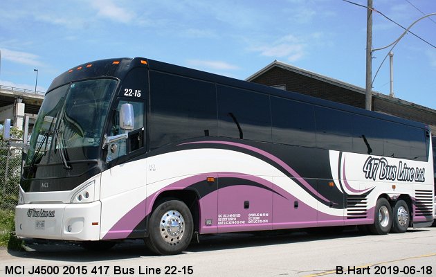 BUS/AUTOBUS: MCI J4500 2015 417 Bus Line