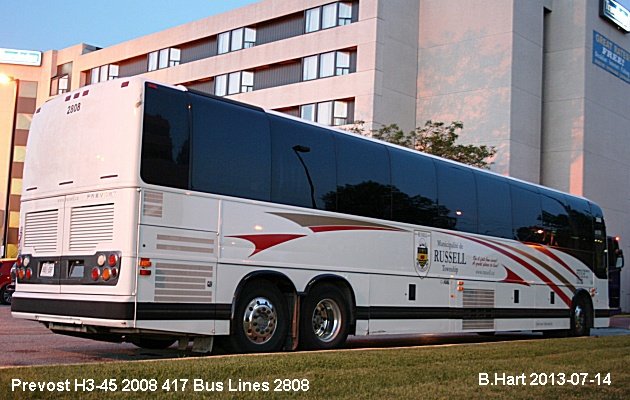 BUS/AUTOBUS: MCI J4500 2008 417 Bus Line
