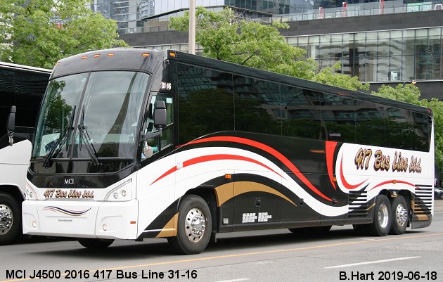 BUS/AUTOBUS: MCI J4500 2016 417 Bus Line