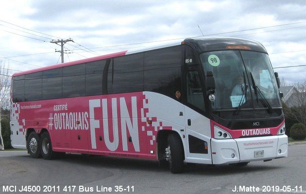 BUS/AUTOBUS: MCI J4500 2011 417 Bus Line