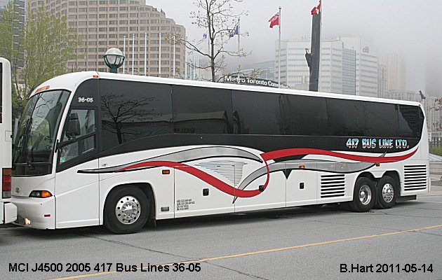 BUS/AUTOBUS: MCI J4500 2005 417 Bus Line