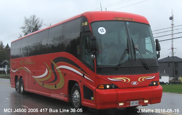 BUS/AUTOBUS: MCI J4500 2005 417 Bus Line