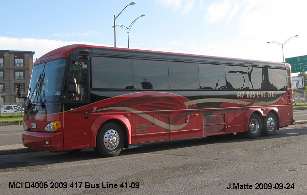 BUS/AUTOBUS: MCI D4005 2009 417 Bus Line