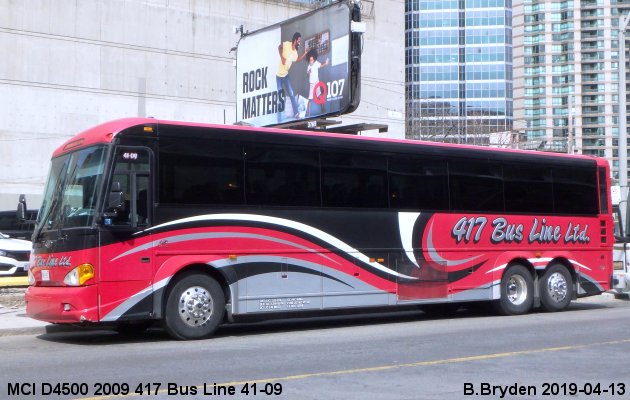 BUS/AUTOBUS: MCI J4500 2009 417 Bus Line