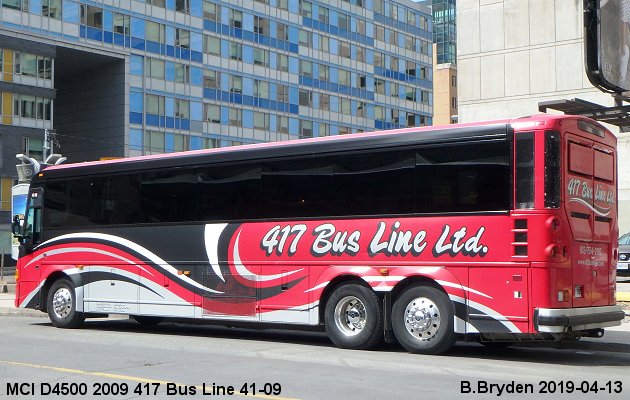 BUS/AUTOBUS: MCI J4500 2009 417 Bus Line