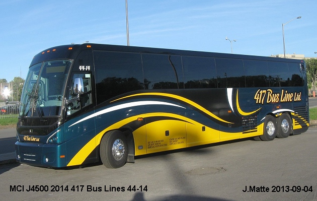 BUS/AUTOBUS: MCI J4500 2014 417 Bus Line
