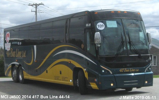 BUS/AUTOBUS: MCI J4500 2014 417 Bus Line