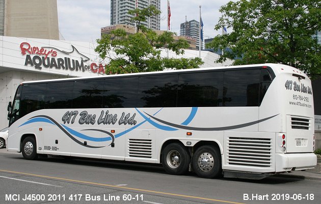 BUS/AUTOBUS: MCI J4500 2011 417 Bus Line