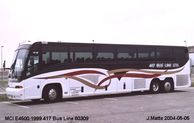 BUS/AUTOBUS: MCI E Type 1999 417 Bus Lines