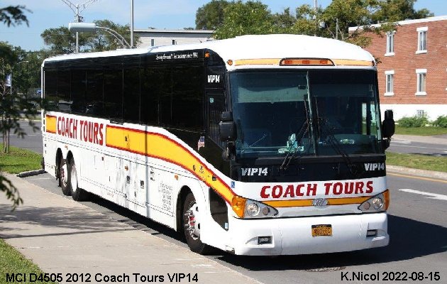 BUS/AUTOBUS: MCI D4505 2012 Coach Tours