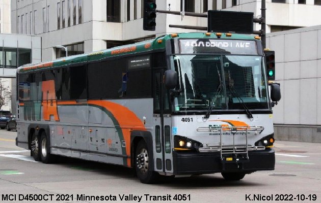 BUS/AUTOBUS: MCI D4500 CT 2021 Minnesota Valey Transit