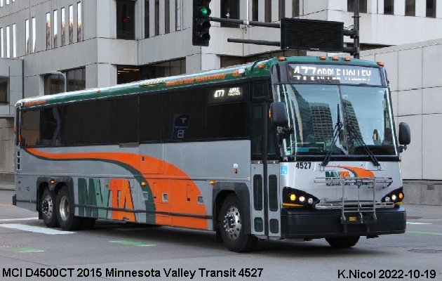 BUS/AUTOBUS: MCI D4500CT 2015 Minnesota Valey Transit