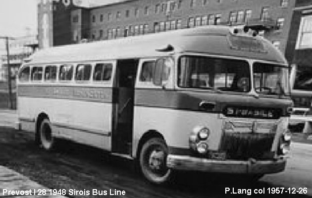 BUS/AUTOBUS: Prevost I 28 1948 Sirois Bus Line