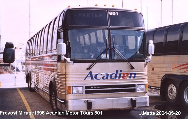 BUS/AUTOBUS: Prevost Mirage 1996 Acadian Motor Tours