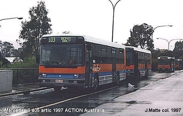 BUS/AUTOBUS: Mercedes O 405-180 1997 A.C.T.I.O.N. (Australie)