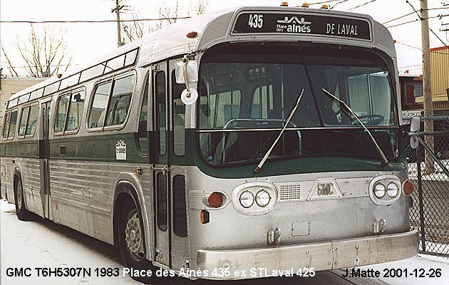 BUS/AUTOBUS: GMC T6H5307N 1983 Aines Laval