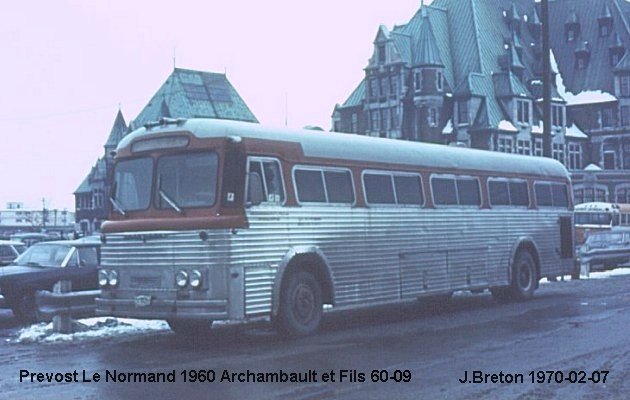 BUS/AUTOBUS: Prevost Le Normand 1960 Archambault