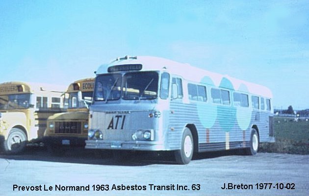 BUS/AUTOBUS: Prevost Le Normand 1963 Asbestos Transit