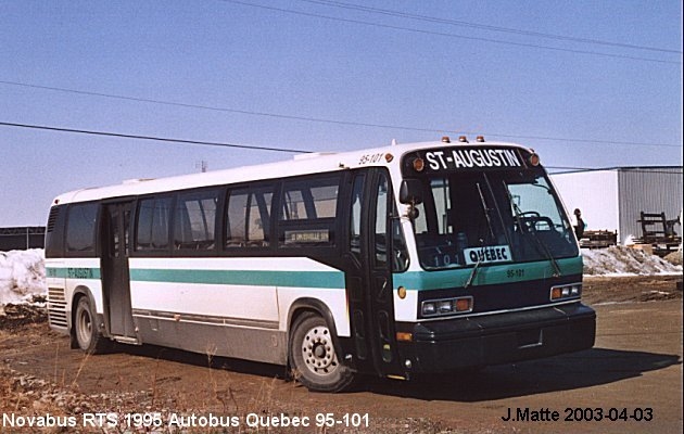 BUS/AUTOBUS: Novabus RTS 1995 Autocar Quebec
