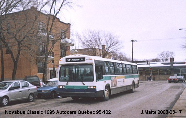 BUS/AUTOBUS: Novabus Classic 1995 Autocar Quebec