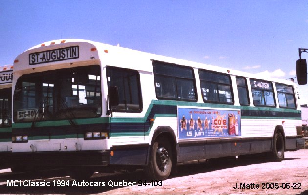 BUS/AUTOBUS: Novabus Classic 1994 Autocar Quebec