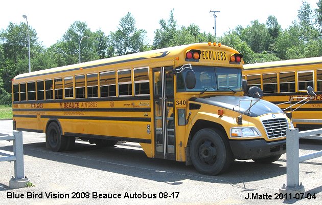 BUS/AUTOBUS: Blue Bird Vision 2008 Beauce Autobus