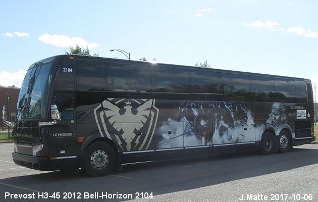 BUS/AUTOBUS: Prevost H3-45 2012 Bell-Horizon