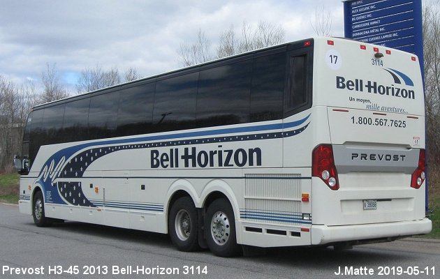 BUS/AUTOBUS: Prevost H3-45 2013 Bell-Horizon