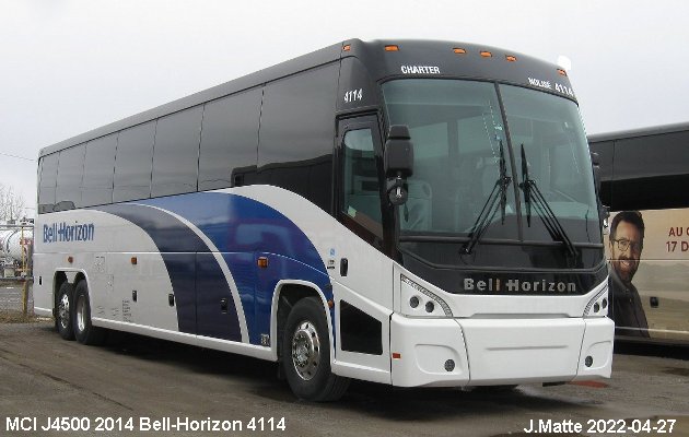BUS/AUTOBUS: MCI J4500 2014 Bell-Horizon