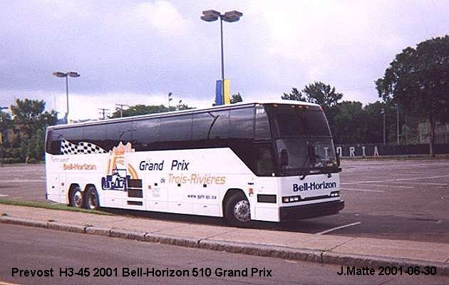 BUS/AUTOBUS: Prevost H3-45 2001 Bell-Horizon