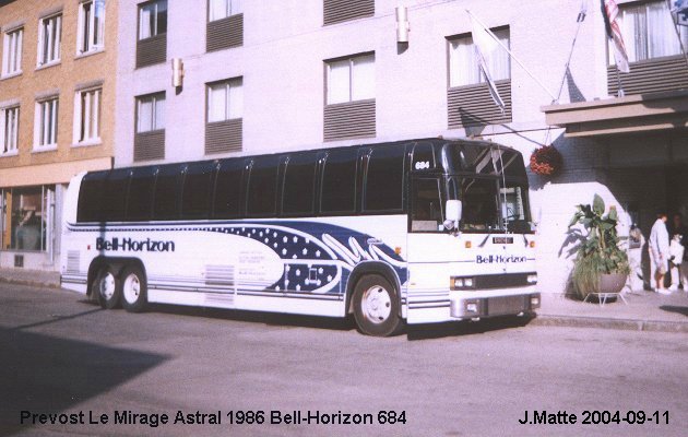 BUS/AUTOBUS: Prevost Mirage Astral 1986 Bell-Horizon