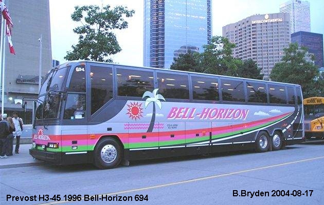 BUS/AUTOBUS: Prevost H3-45 1996 Bell-Horizon
