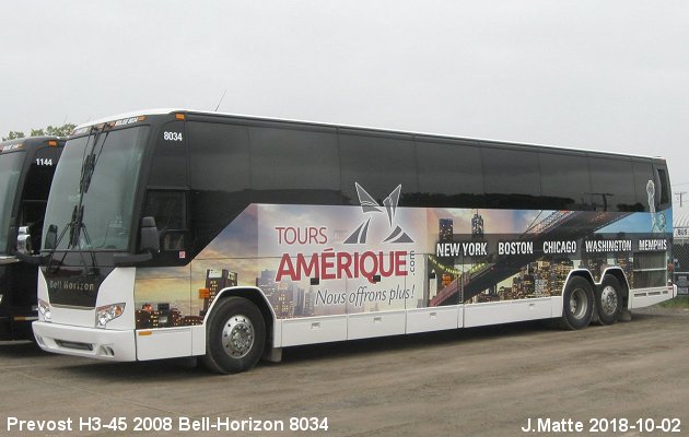 BUS/AUTOBUS: Prevost H3-45 2008 Bell-Horizon