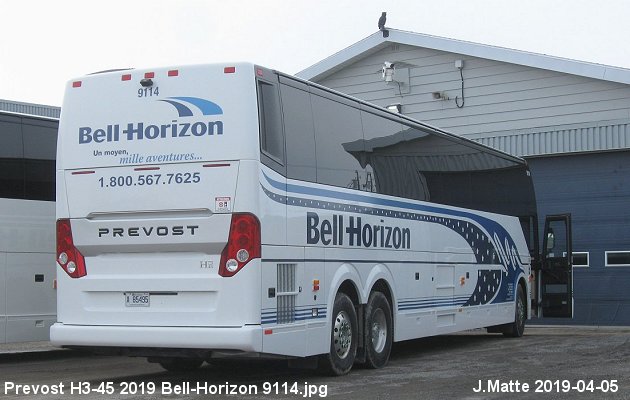 BUS/AUTOBUS: Prevost H3-45 2019 Bell-Horizon