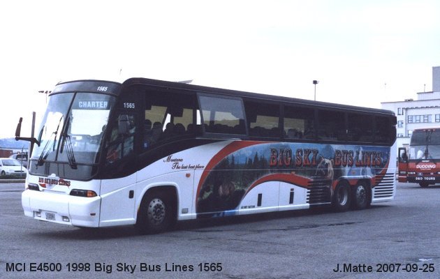 BUS/AUTOBUS: MCI E4500 1998 Big Sky Tours
