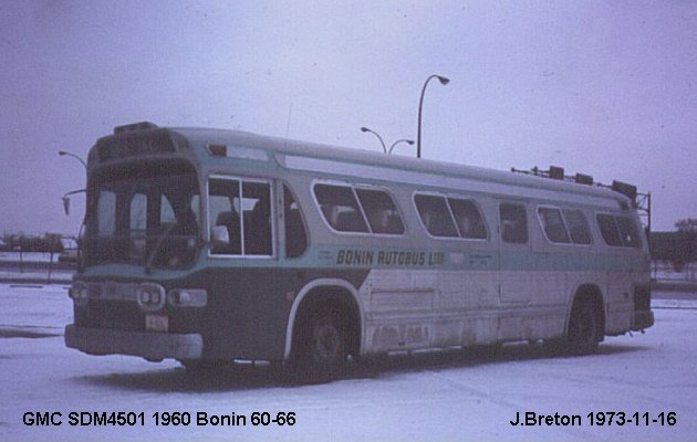 BUS/AUTOBUS: GMC SDM4501 1960 Bonin