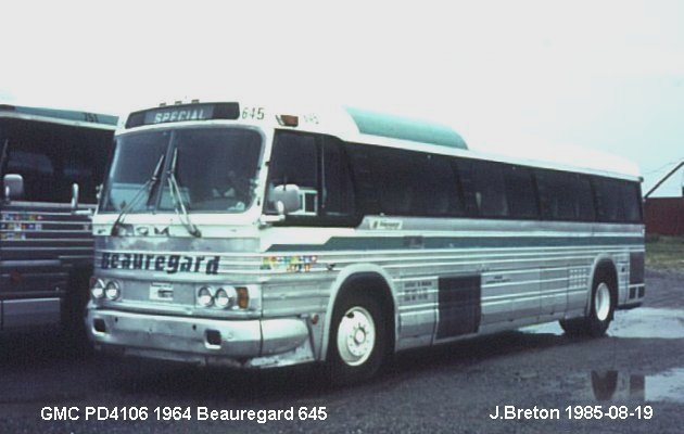 BUS/AUTOBUS: GMC PD4106 1964 Beauregard