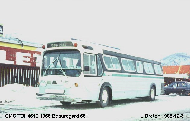 BUS/AUTOBUS: GMC TDH 4519 1965 Beauregard