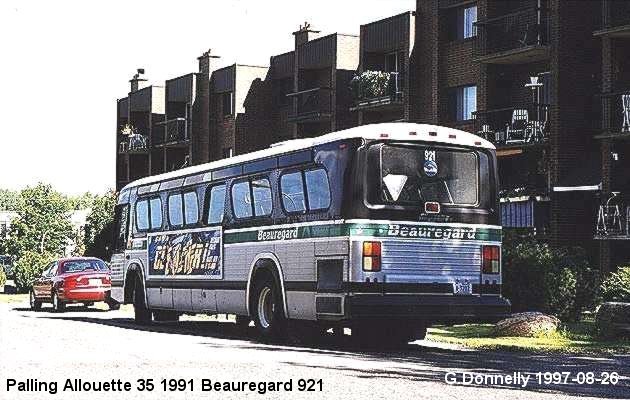 BUS/AUTOBUS: Palling Allouette 35 1991 Beauregard et Fils