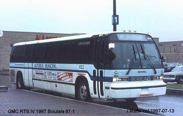 BUS/AUTOBUS: GMC RTS VI 1987 Boulais