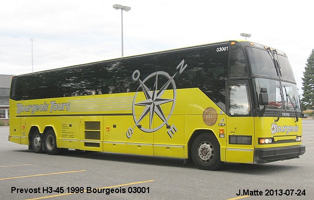 BUS/AUTOBUS: Prevost H3-45 1998 Bourgeois
