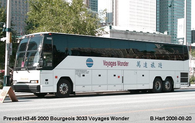 BUS/AUTOBUS: Prevost H3-45 2000 Bourgeois